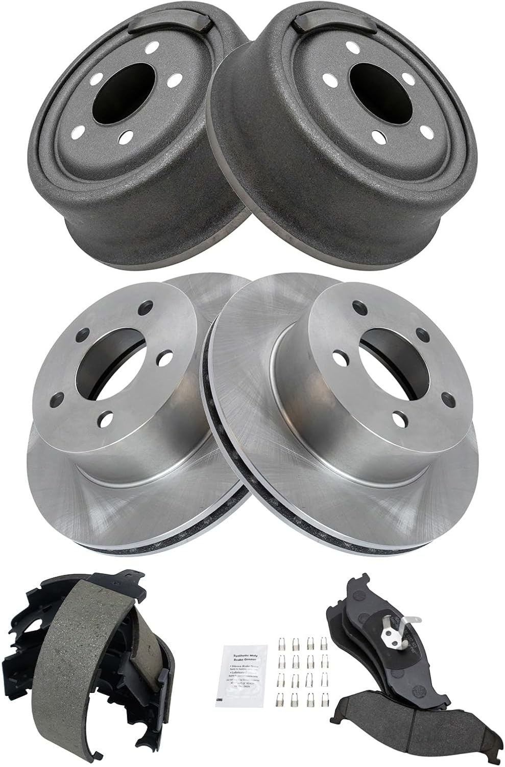 TRQ Semi-Metallic Brake Pad & Rotor Kit for Jeep Models 1990-1999