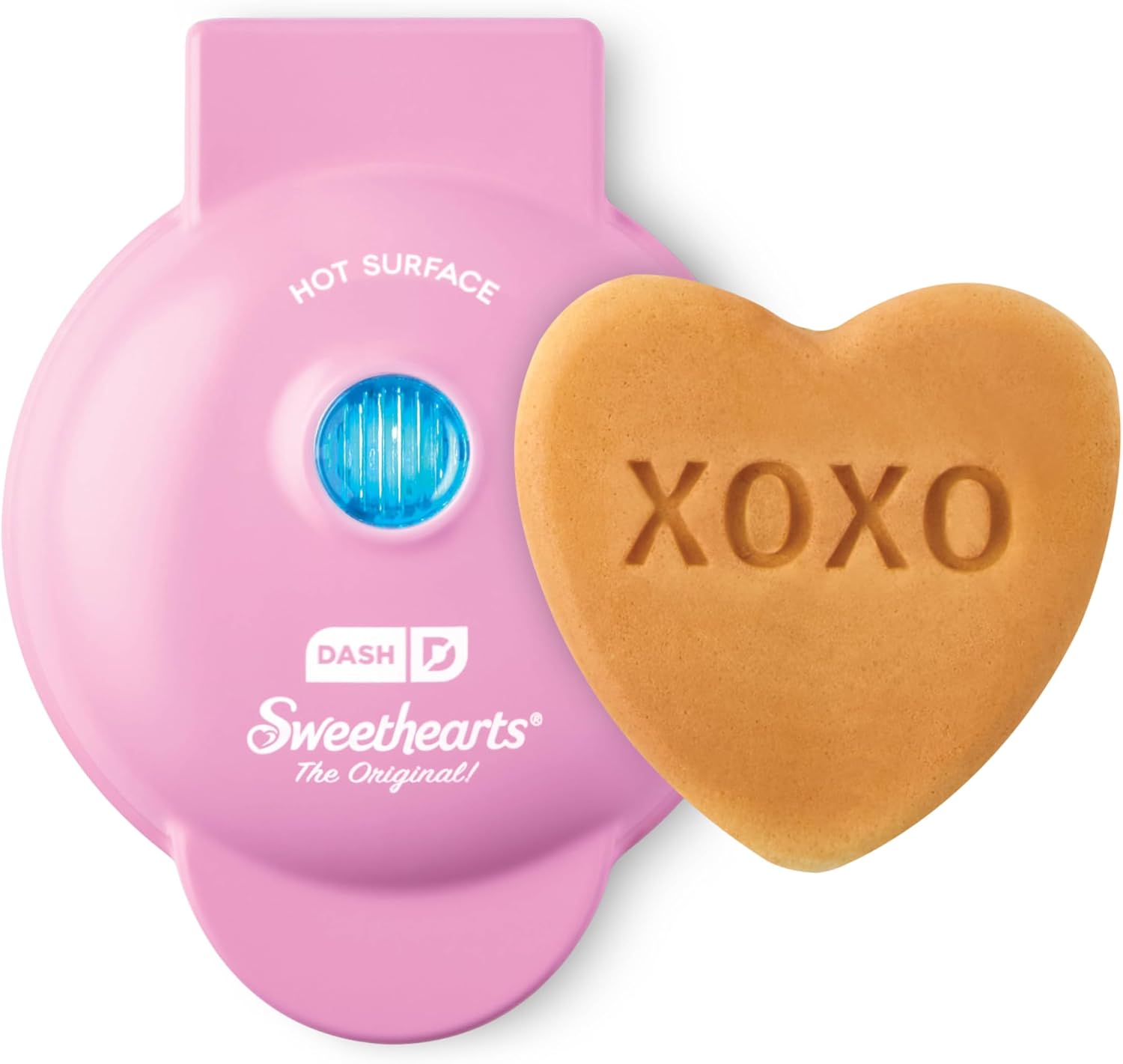 Heart-Shaped Mini Waffle Maker - Quick & Nonstick! Perfect for Valentines Day