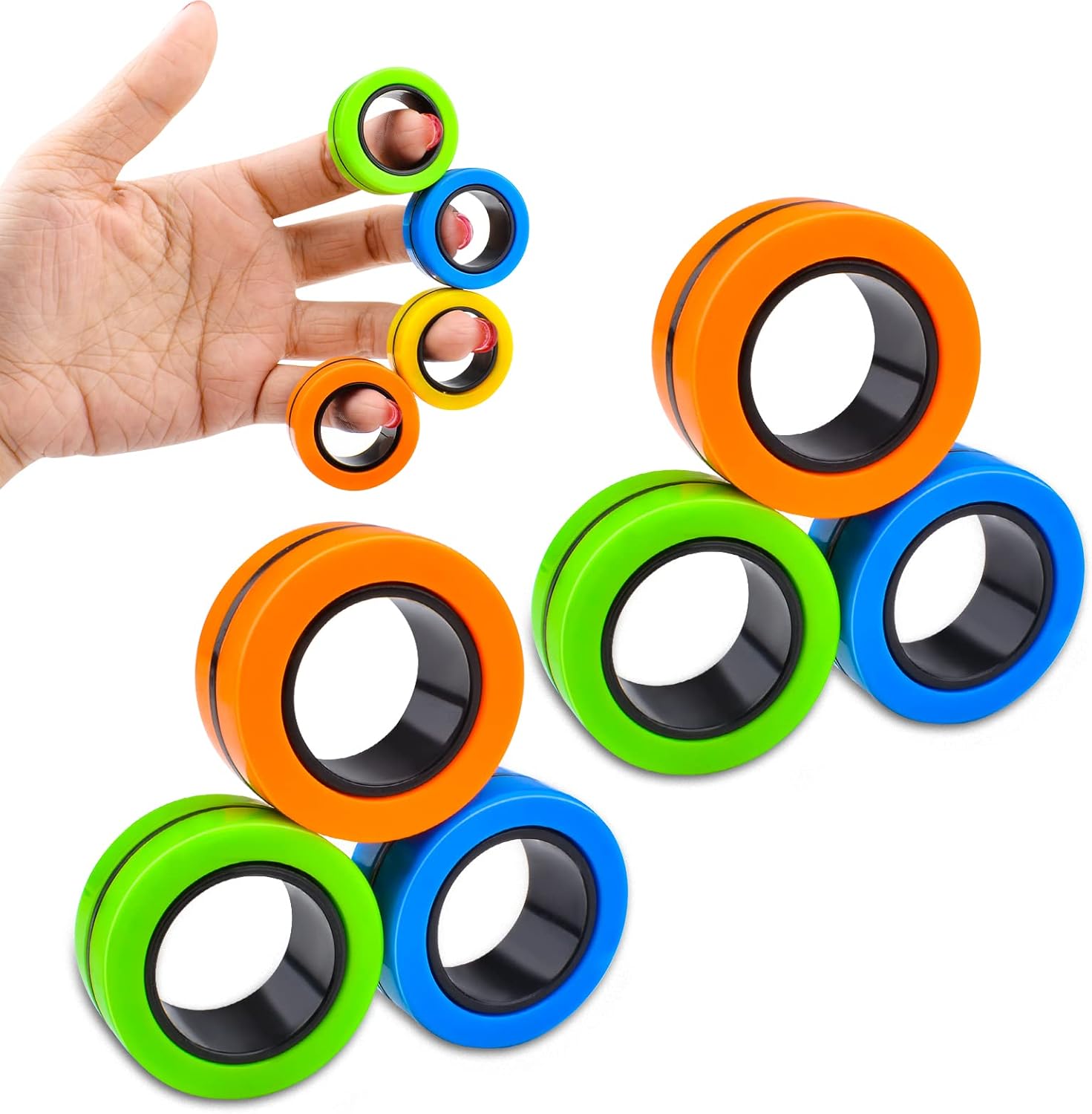 ADHD Anxiety Relief Magnetic Ring Set