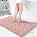 Yimobra 44x24 in Long Chenille Bath Rug - Light Pink Plush