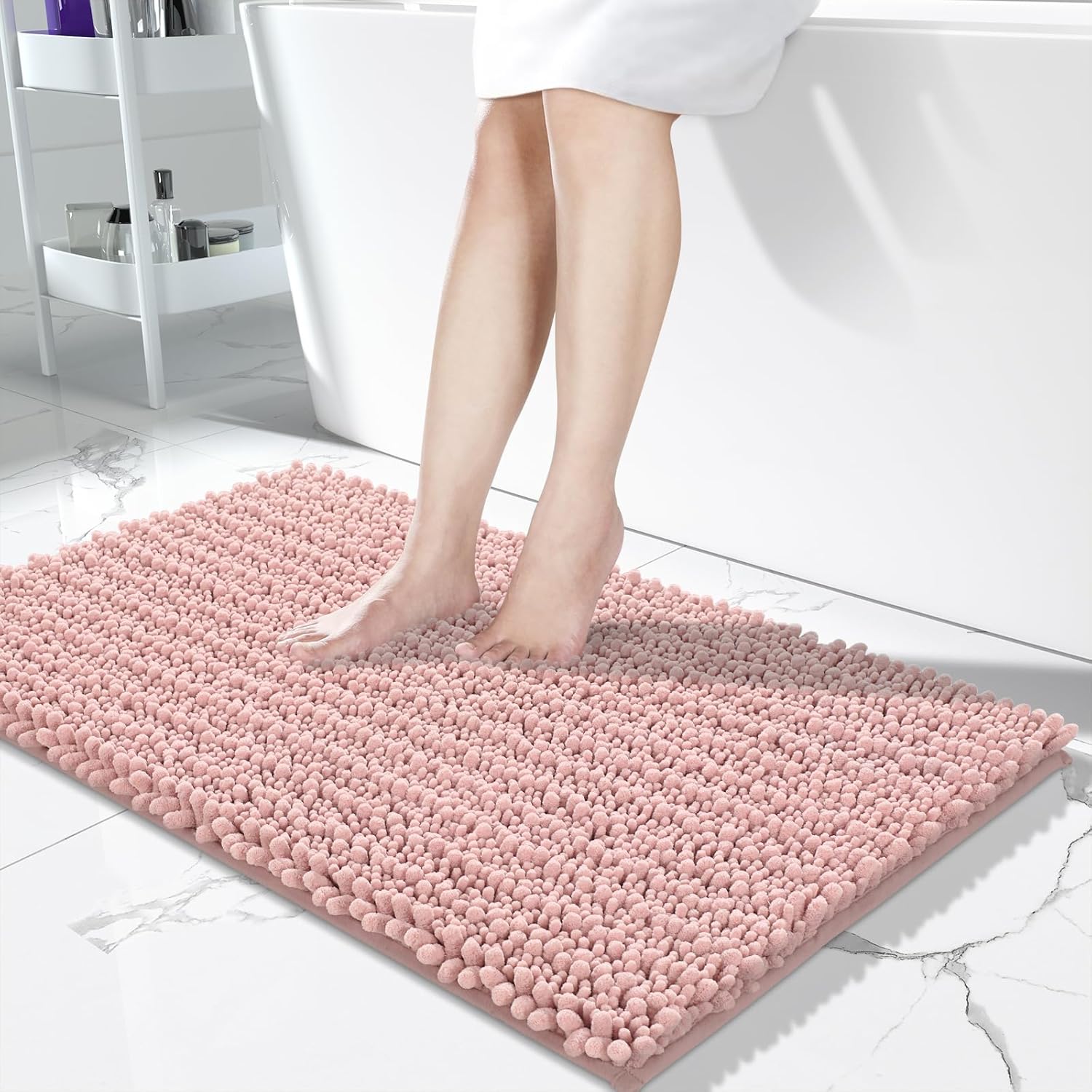 Yimobra Long Bathroom Rugs Non Slip Washable for Ultimate Comfort