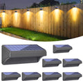 Bridika Solar Fence Lights 8 Pack Plus Size - Bright 100 Lumen Color