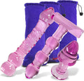 Bubble Gum Glass Dildo and Butt Plug 3 Piece Gift Set - Safe