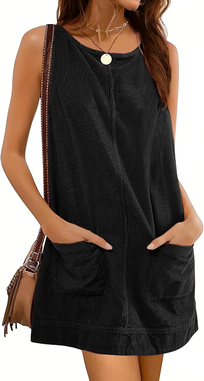 Hooever Women's Corduroy Overall Dress for Stylish Comfort