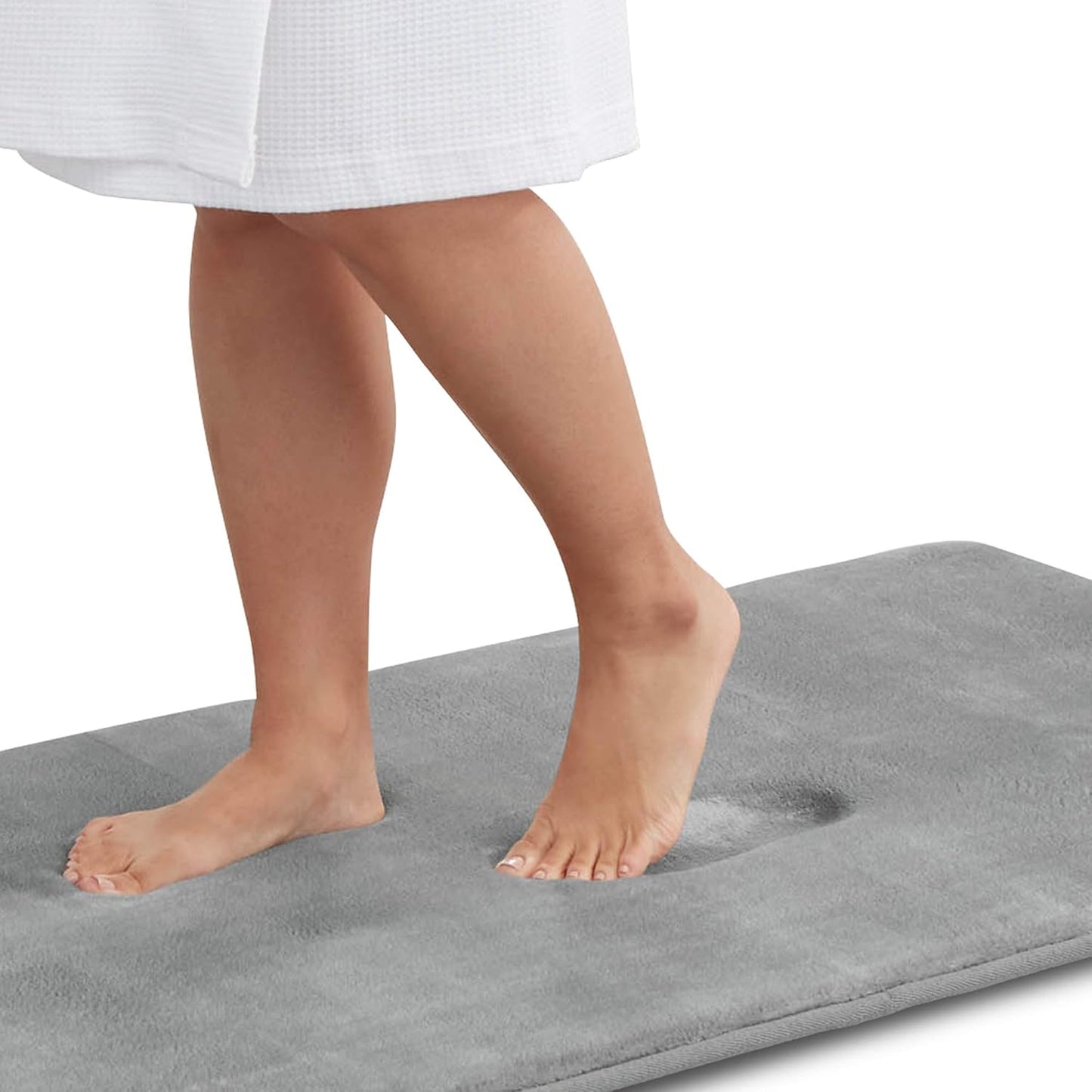 Genteele Memory Foam Bath Mat Non Slip Absorbent Cozy Rug
