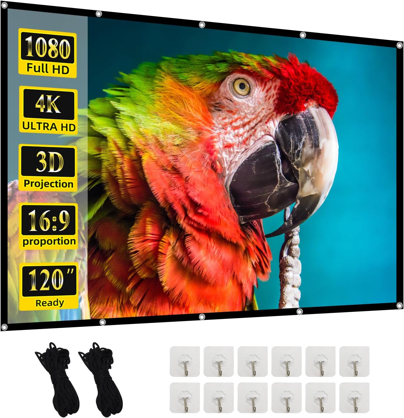 120-Inch Portable Projector Screen: Crisp Images Anywhere!