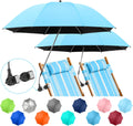 Set of 2 Beach Umbrellas with Clamp for Maximum Sun Safety