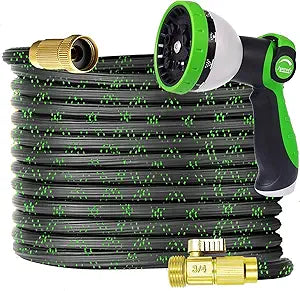 50ft Expandable Garden Hose with 10 Function Nozzle Sprayer