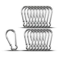 Small Carabiner Clip Hooks 3.54 in, 15pcs - Heavy Duty Stainless Steel
