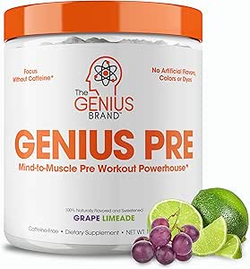Genius Pre Workout Powder - All-Natural Nootropic Supplement