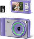 Purple Compact 50MP Point and Shoot Camera - Kid Friendly 16X Zoom