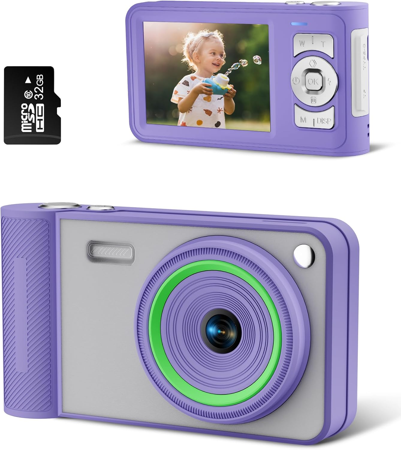 GCORDER 50MP FHD Camera: 16X Zoom, Anti Shake, Compact Purple