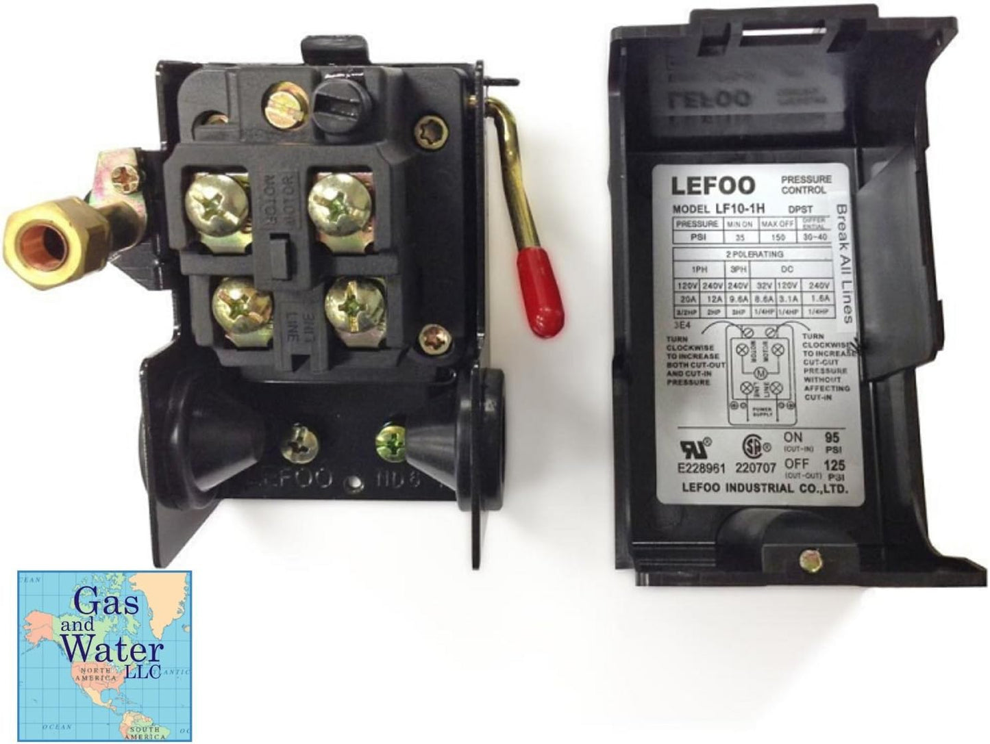 Upgraded Pressure Switch 95-125 PSI w/Unloader by Podoy