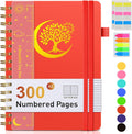 Spiral Notebook Journal 5.8 in x 8.4 in - Thick 300 Numbered Pages