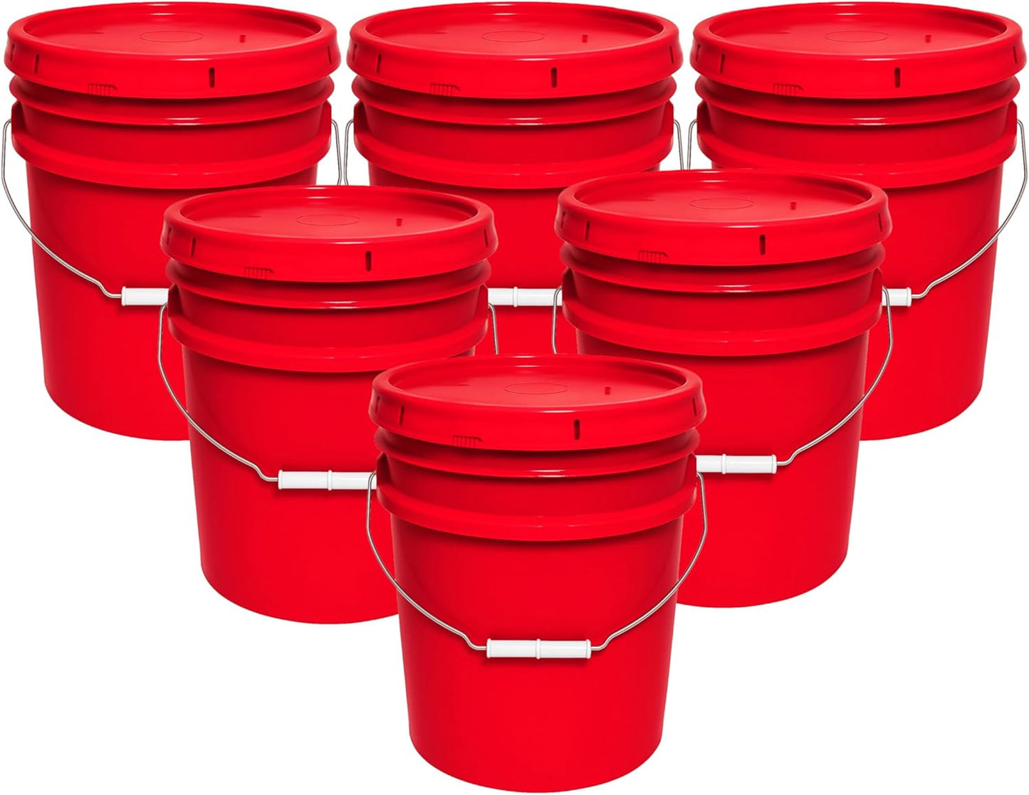 5 Gallon Bucket & Lid - Durable Food Grade Pail for Storage