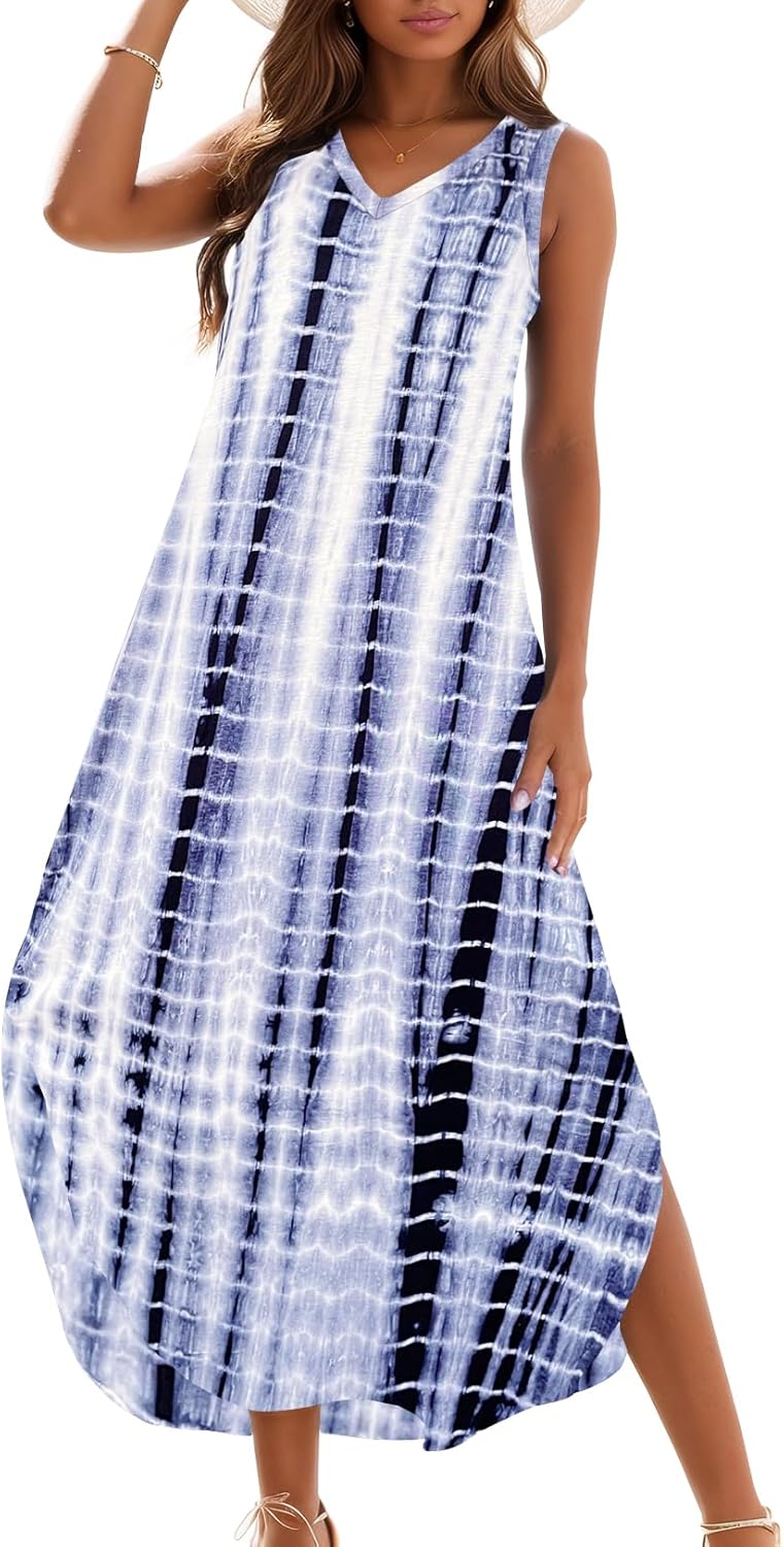 Zilcremo Women's Summer Casual Loose Sundress Long Dress Review
