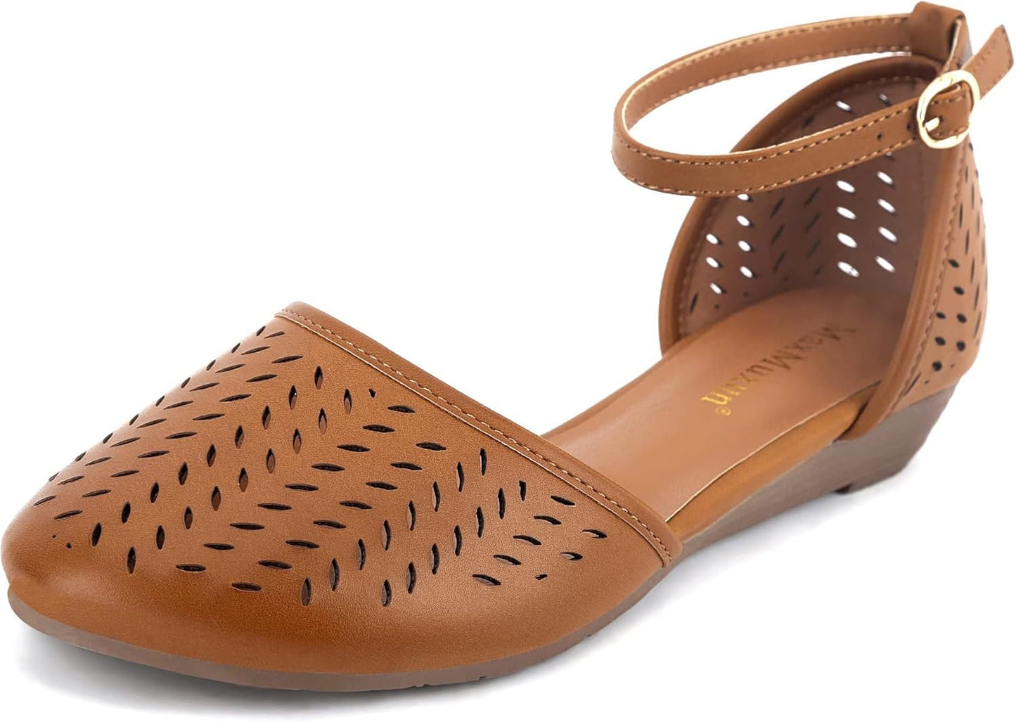 MaxMuxun Womens Roman Ankle Strap Flat Sandals for Summer