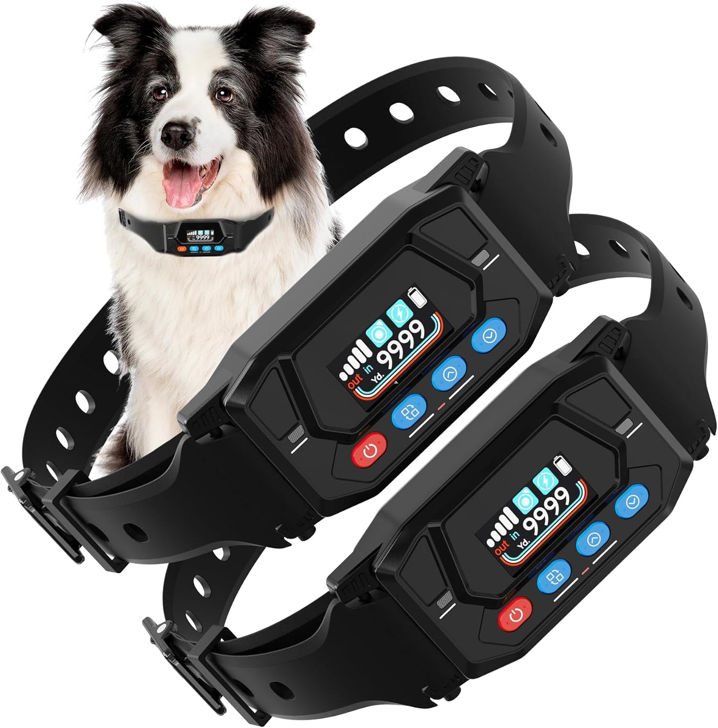 Wireless Dog Fence System - 2 Dogs, 9999 Yards Range!