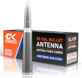 Silver Anodized 5.5in Bullet Antenna for Trucks and SUVs - Short