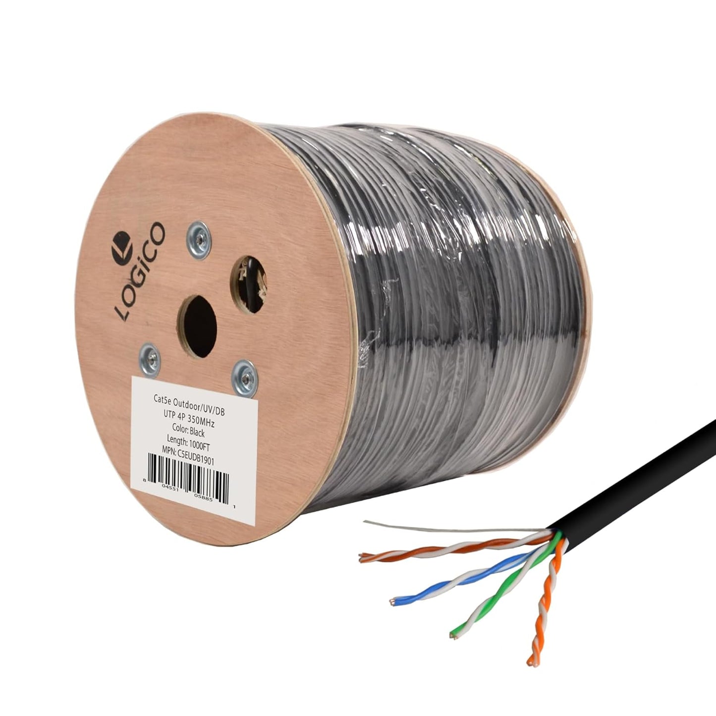 LOGICO Cat5e Unshielded Ethernet Network Cable for Outdoor Use