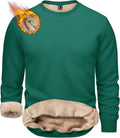 Crewneck Sherpa Lined Sweatshirt - Warm Heavyweight Thermal Pullover