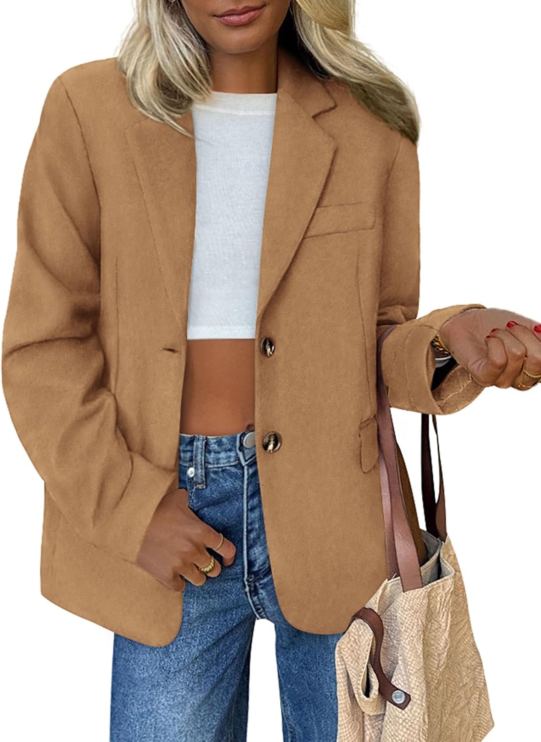 PRETTYGARDEN Blazers for Women: Chic Faux Suede Office Wear