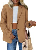 Faux Suede Blazers for Women Business Casual 2025 - Oversized Fit