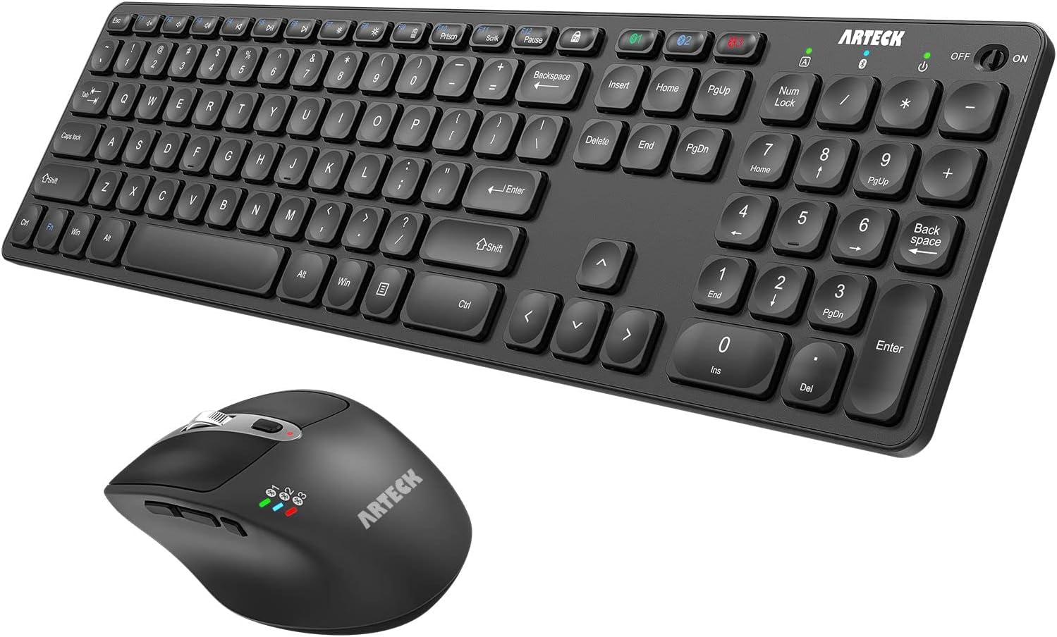 Arteck Multi-Device Bluetooth Keyboard & Mouse Set