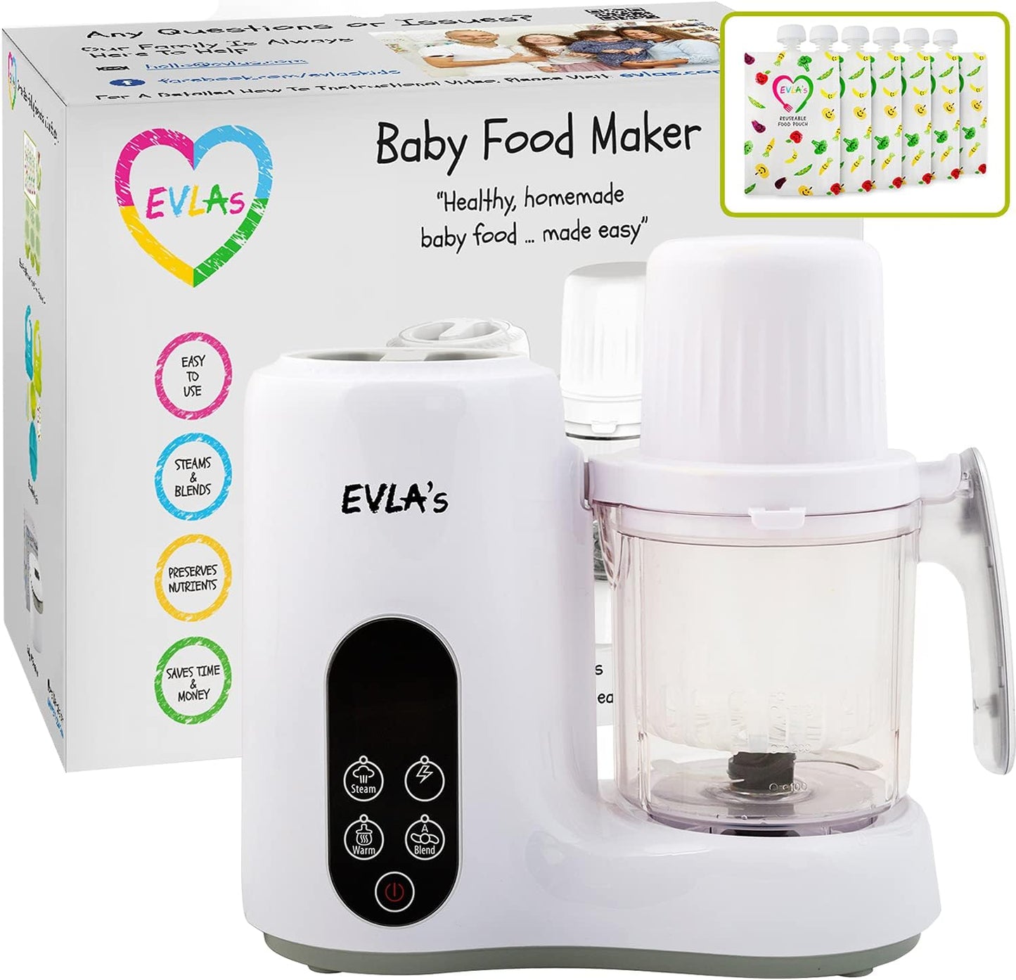 EVLA'S Double Baby Food Maker - Cooks in Minutes