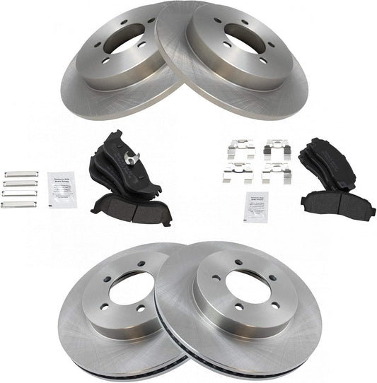TRQ Front and Rear Brake Pad & Rotor Kit for Ford Explorer