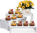 3-Tier Wooden Cupcake Stand & Display Risers - Ready to Use, Space