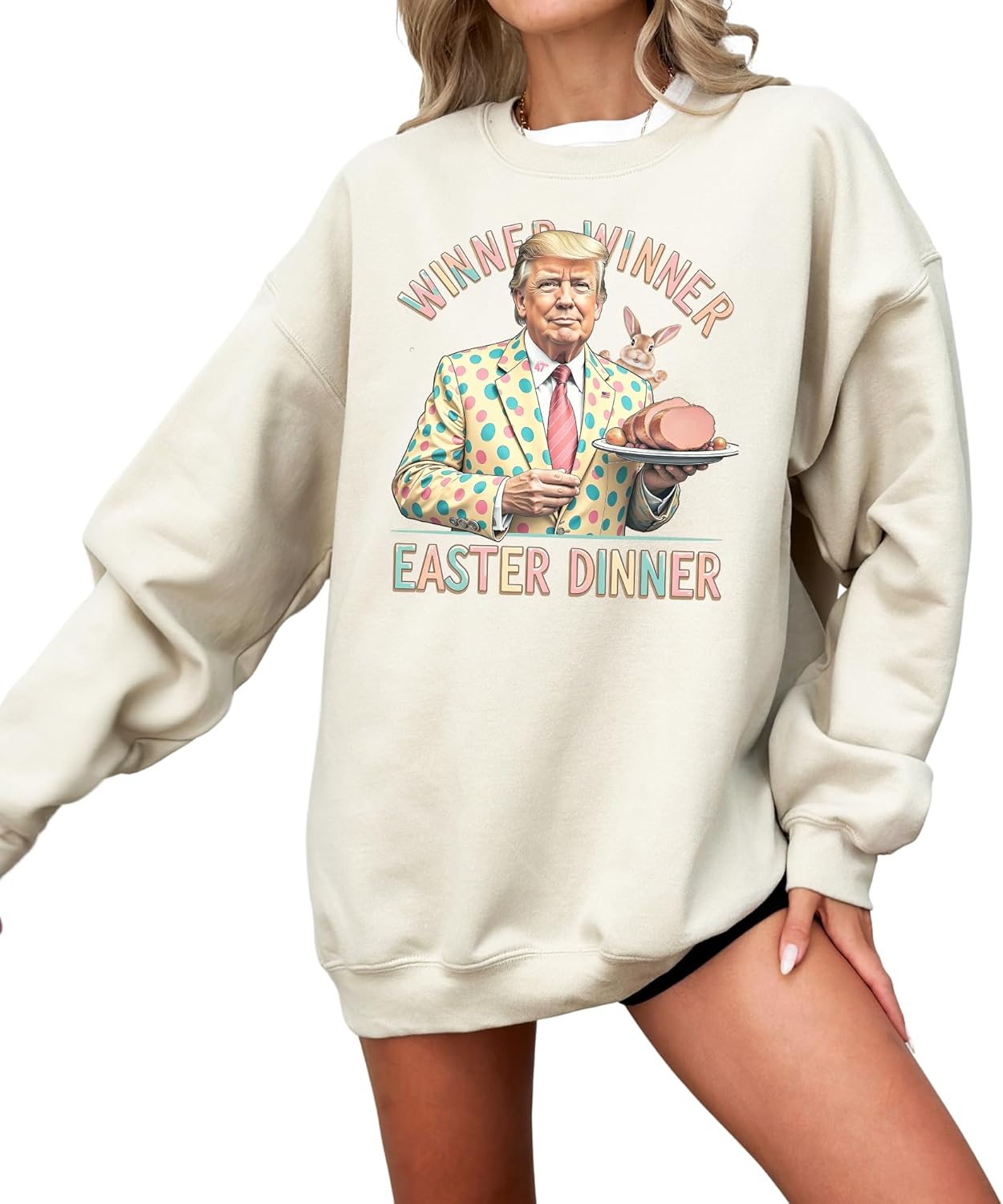 Festive Trump Bunny Sweatshirt