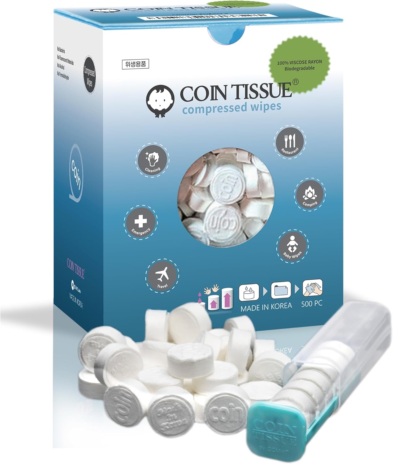 DUXEC Towel Tablets 500pk - Compact & Absorbent