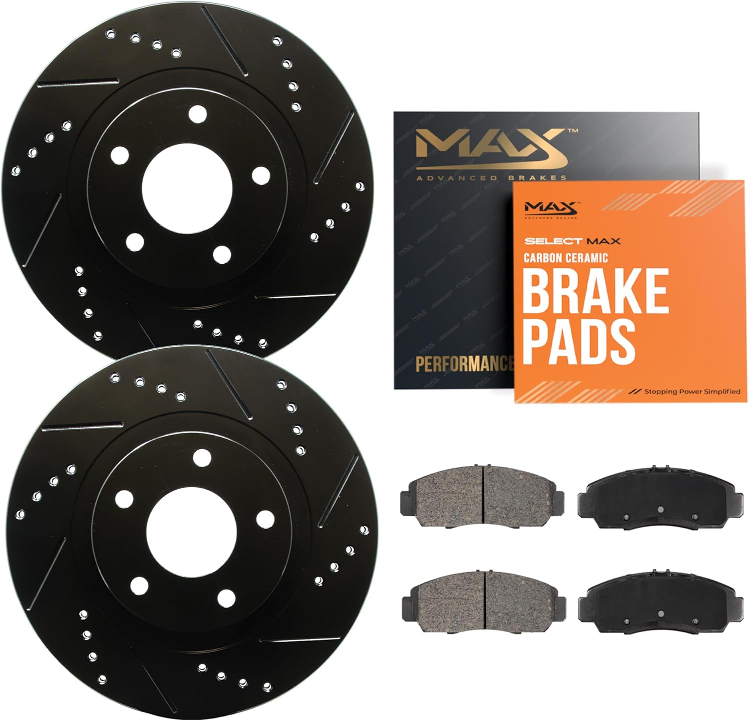 Max Advanced Brakes Front Brake Kit for 1997-1998 Dakota