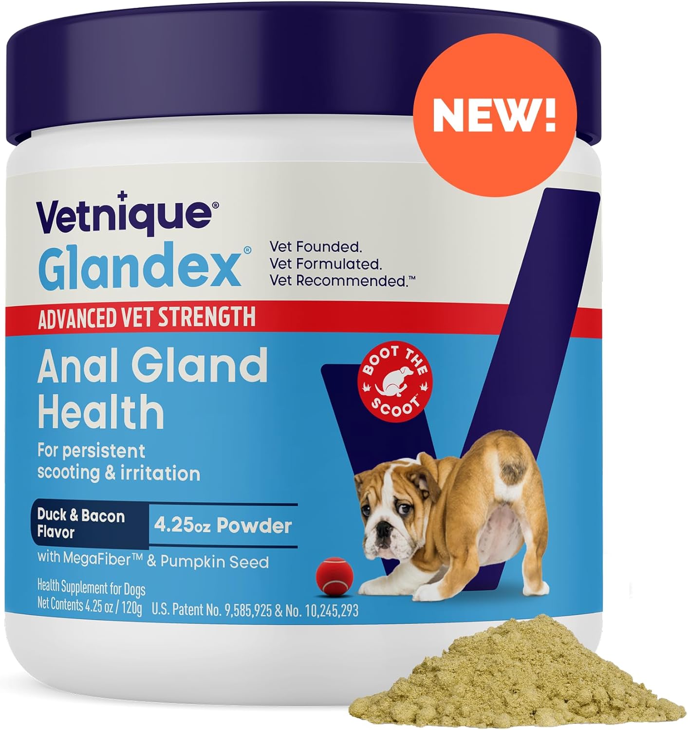 Glandex Dog Fiber Supplement Powder for Healthy Anal Glands