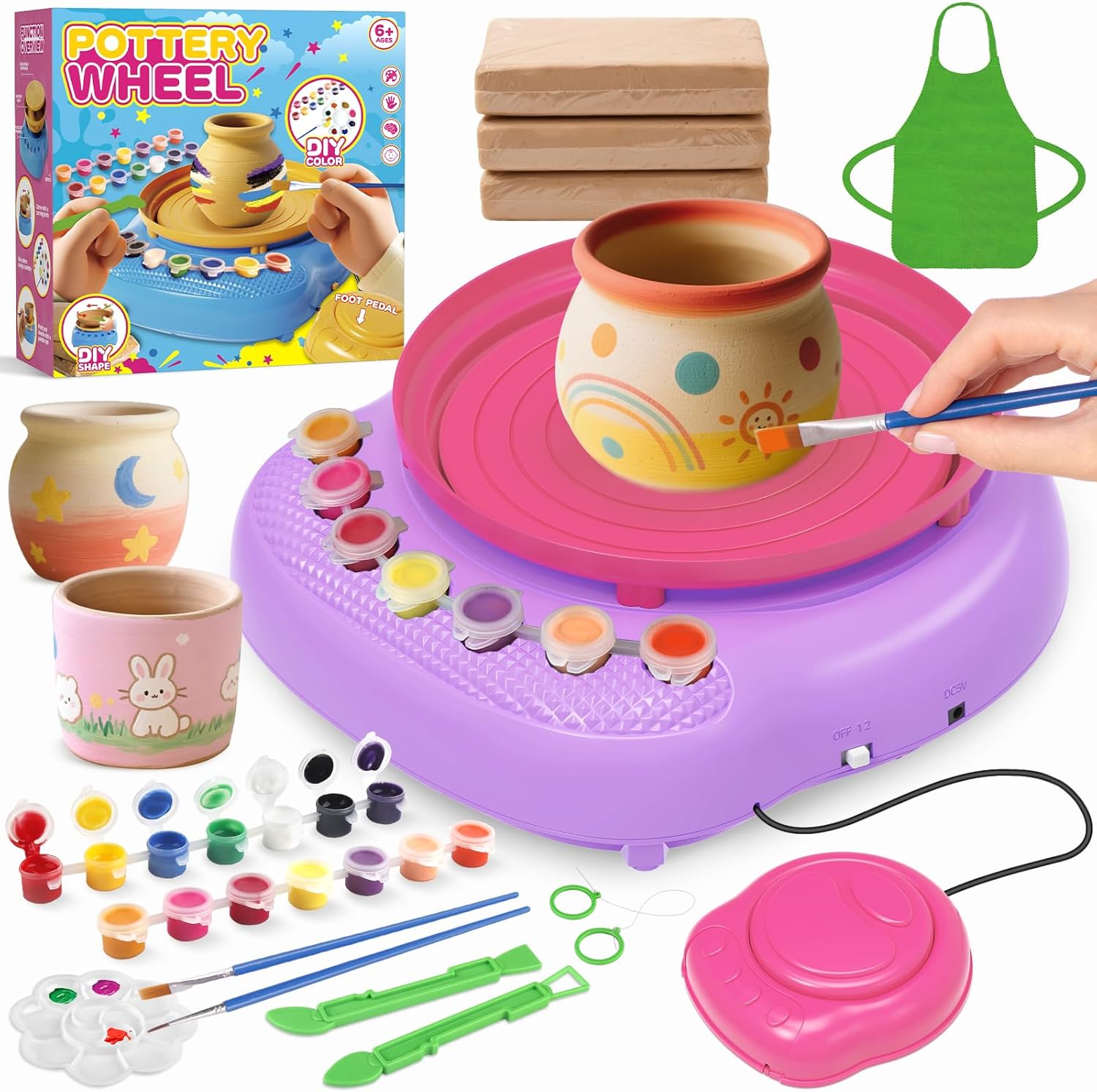 TingingYuli Pottery Wheel Kit for Kids - Complete Craft Set