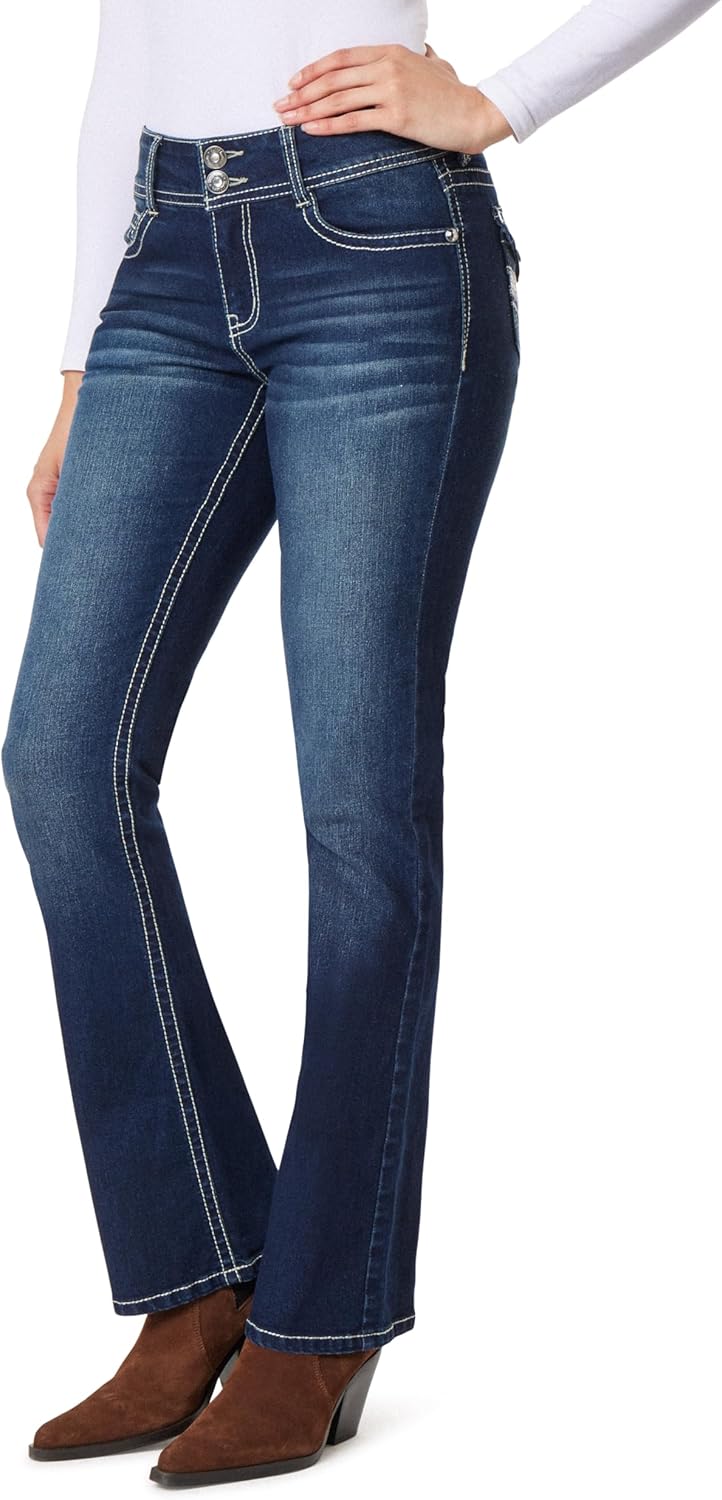 WallFlower Women's Luscious Curvy Bootcut Jeans for Every Body