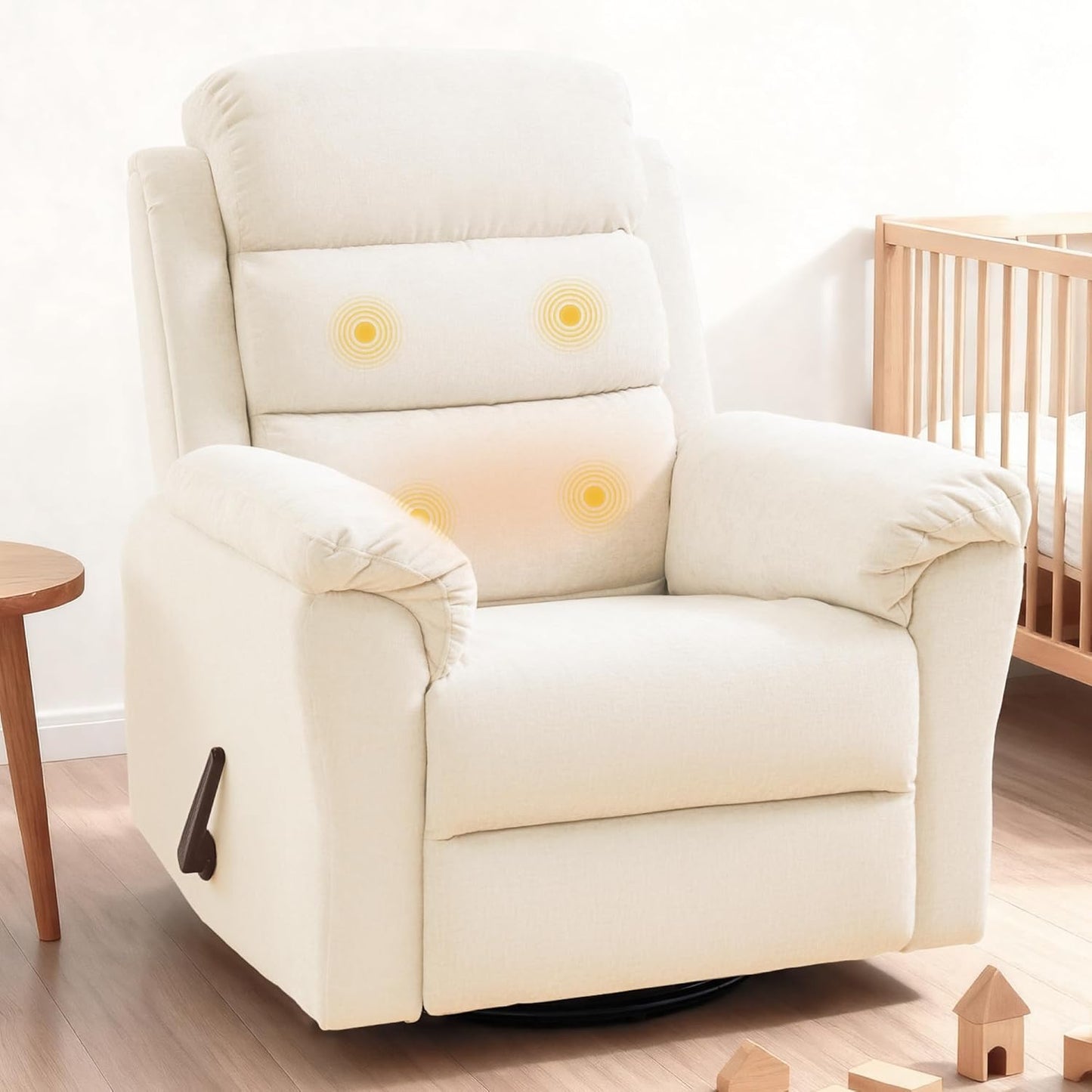 FLEXISPOT XRC6 Nursery Swivel Rocker Recliner with Massage