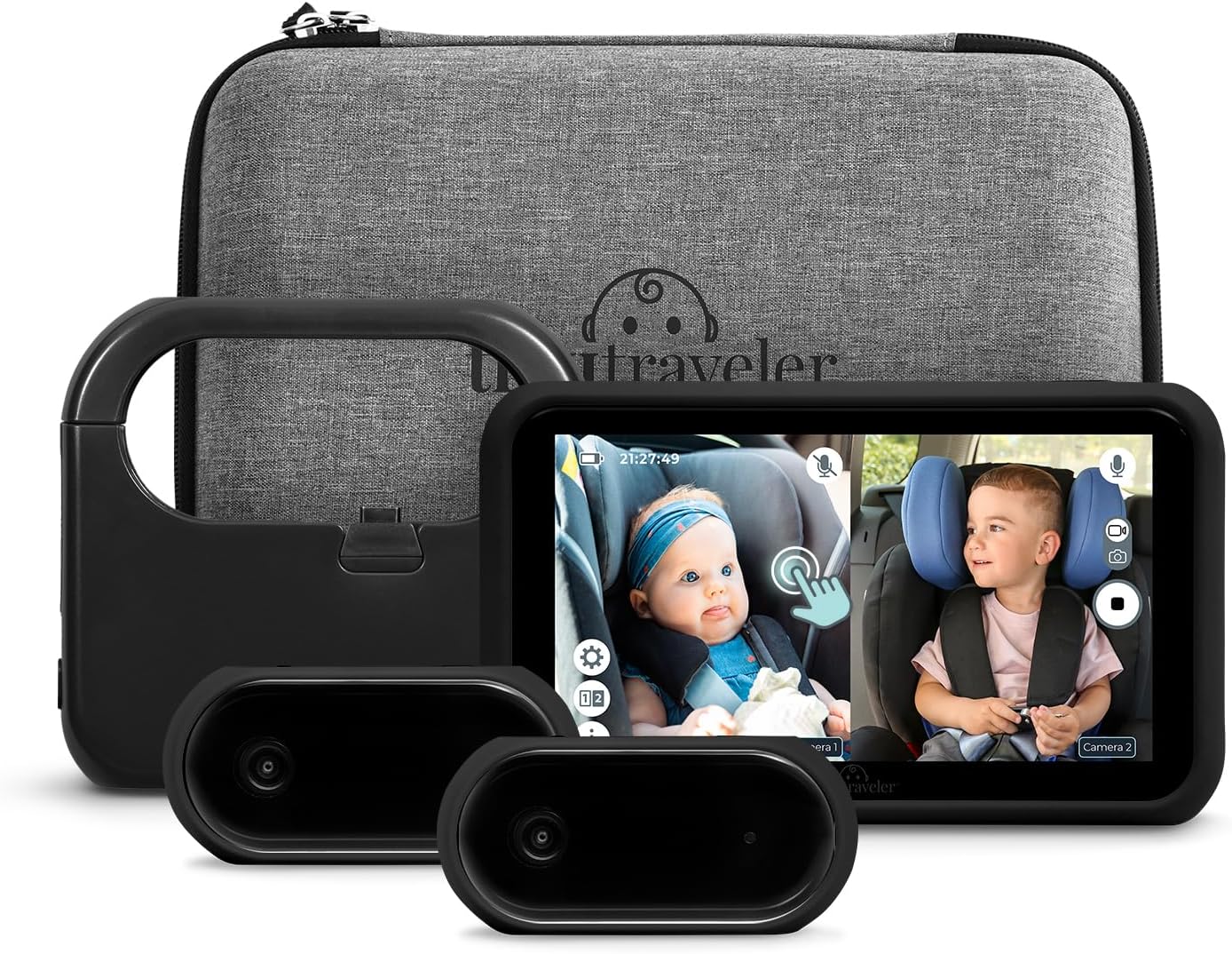 Portable Baby Car Camera with Dual Monitors