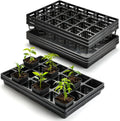 24 Cell Nursery Pots Trays (17x11x2) - Durable Seedling Carry Tray
