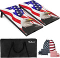 Cornhole Board Set with Carrying Bags & 8 Bean Bags - Portable 4x2