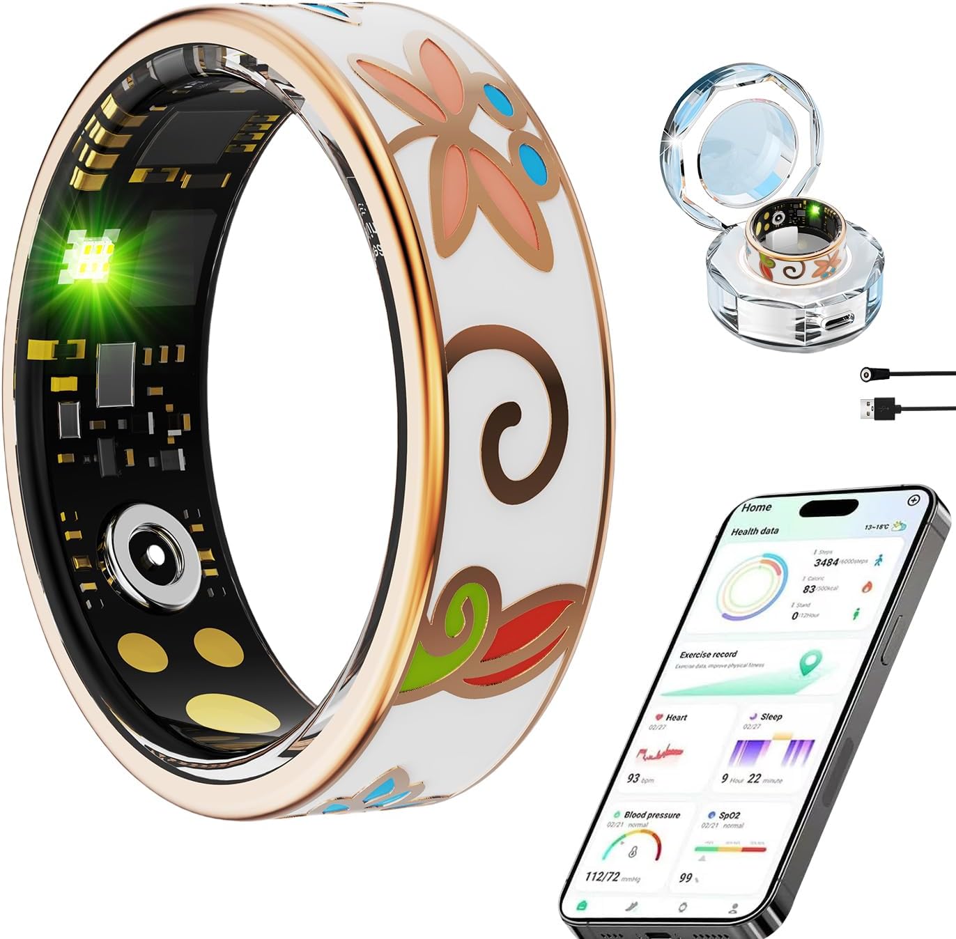 Smart Ring for Women - Fitness Tracker with Heart Rate & More