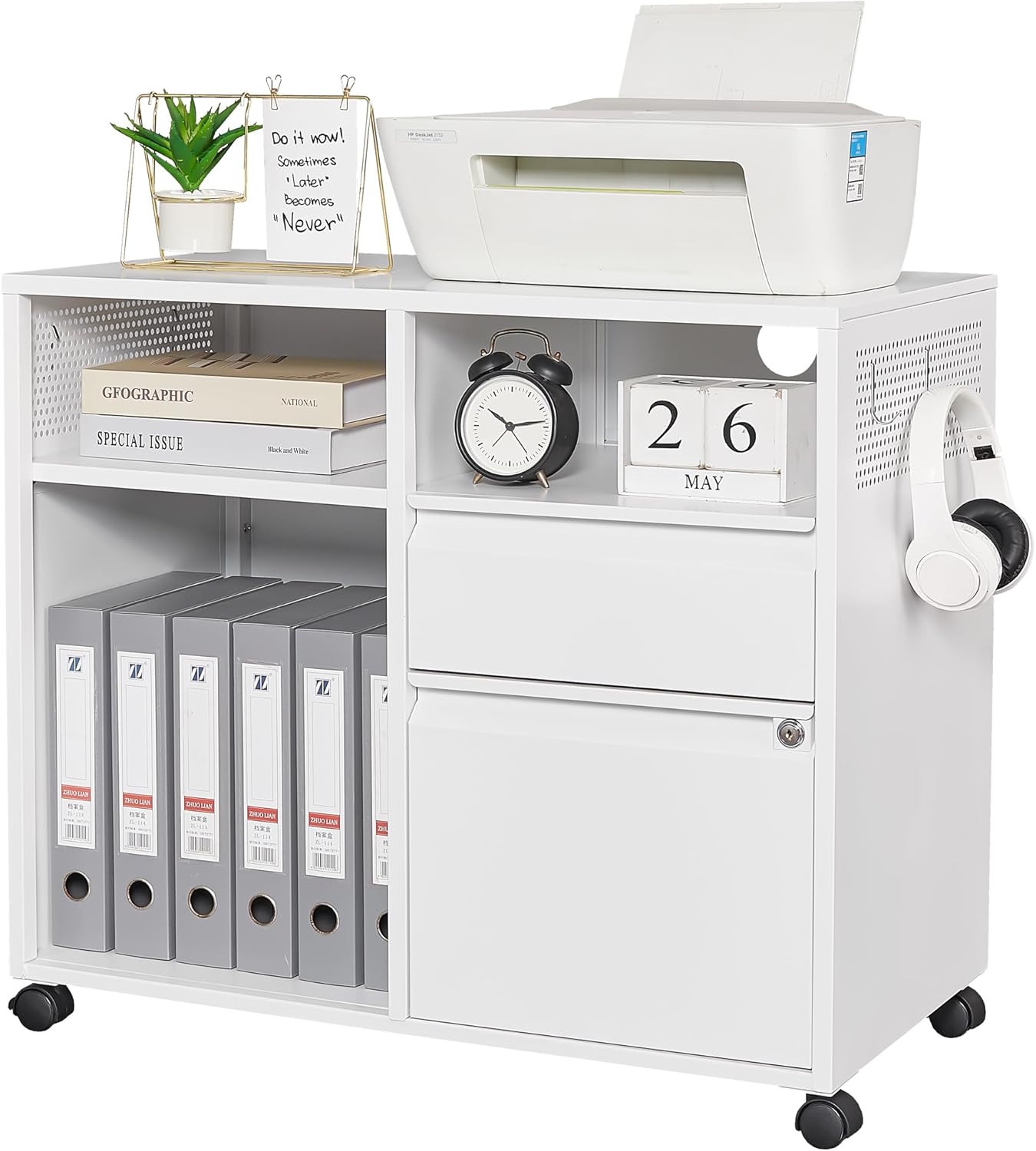 Letaya Mobile File Cabinet for Home Office Storage and Organization