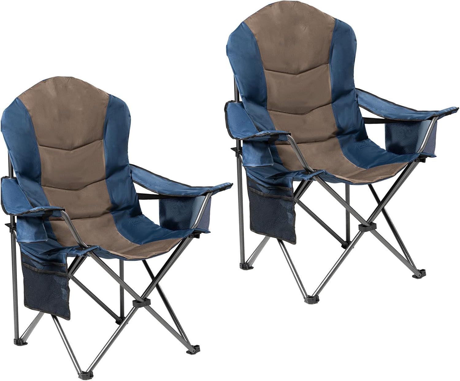 Folding Camping Chairs Set - High Back Padded Outdoor Comfort