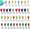 Ice Fishing Jigs 24pcs Panfish Crappie Sunfish Set - Bright, Compact
