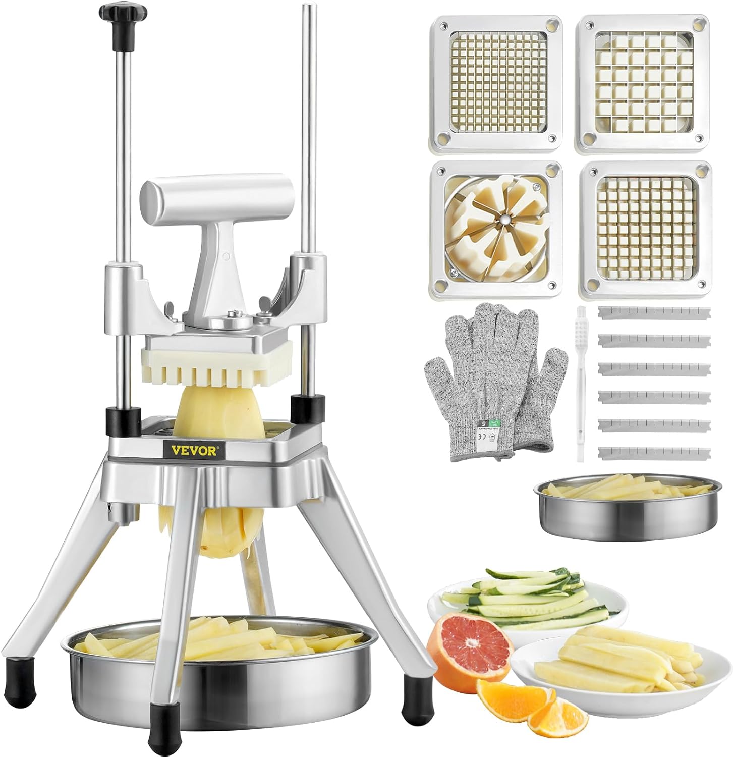 VEVOR Commercial Vegetable Fruit Chopper for Quick Cutting