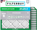 21x21x1 MERV 8 Air Filter 12-Pack - Electrostatic Pleated Replacement
