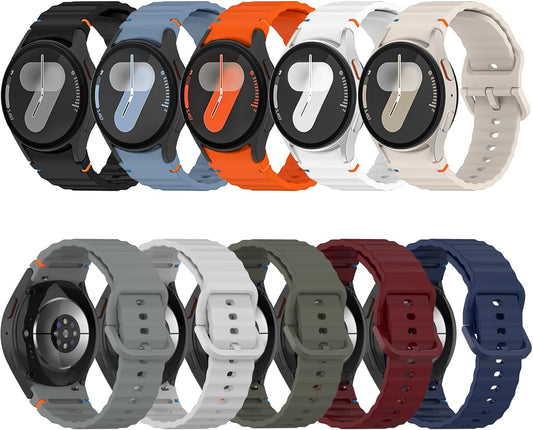 10-Pack Sport Bands for Samsung Galaxy Watch - No Gap Silicone Straps by HAYONLIY