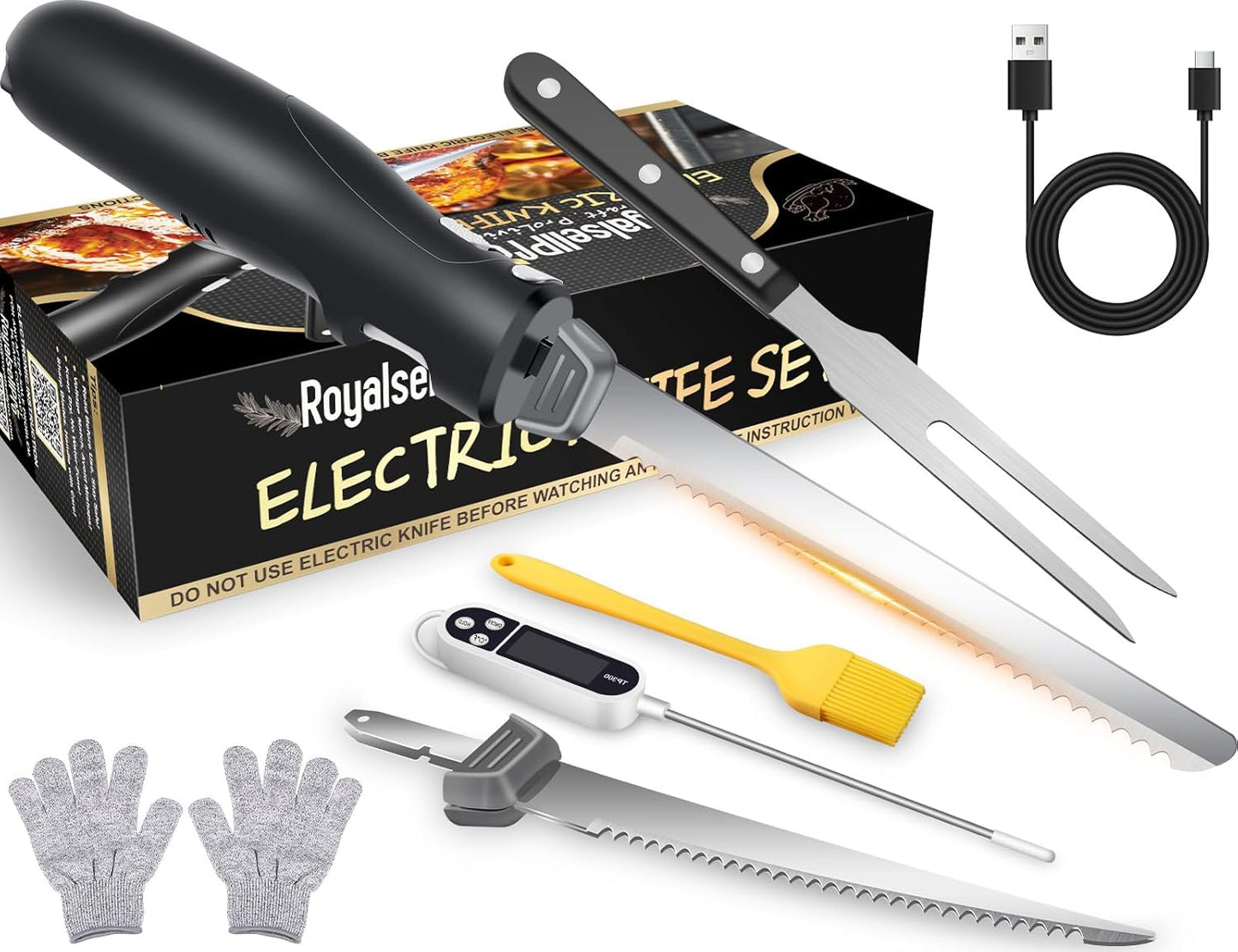 Cordless Rechargeable Electric Knife for Effortless Slicing