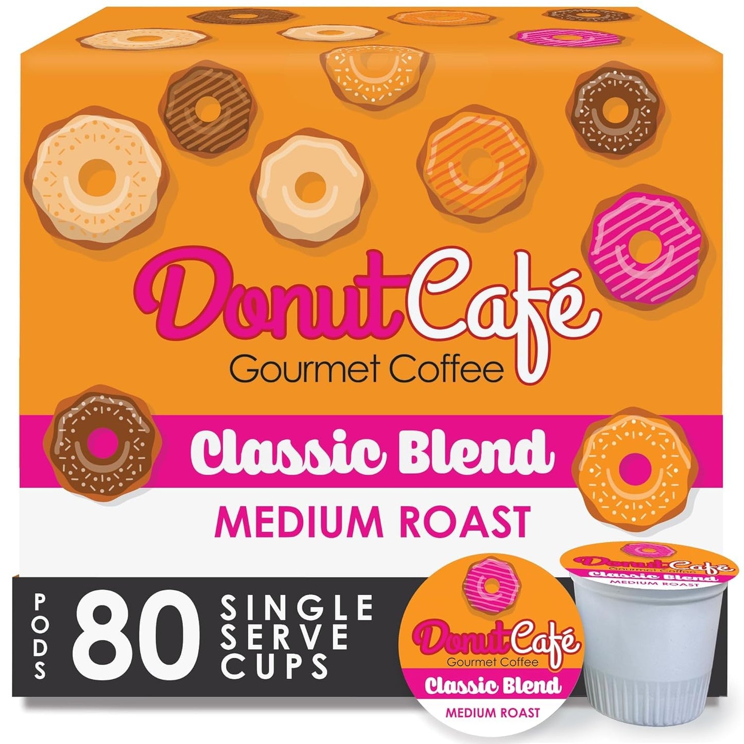 80 Smooth & Delicious Coffee Pods by Donut Caf